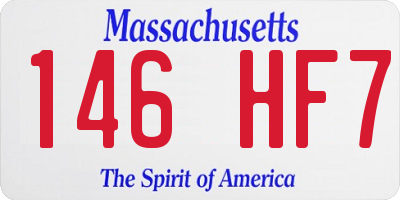MA license plate 146HF7