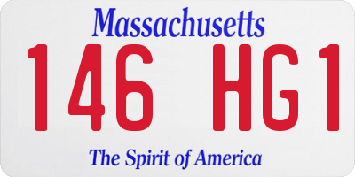 MA license plate 146HG1