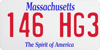MA license plate 146HG3