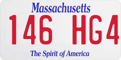MA license plate 146HG4