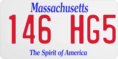 MA license plate 146HG5