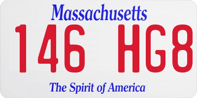 MA license plate 146HG8