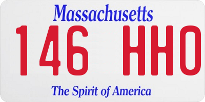 MA license plate 146HH0
