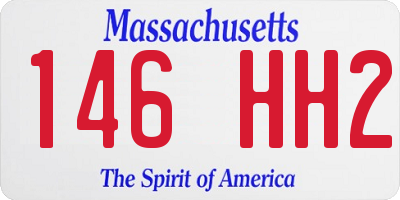 MA license plate 146HH2