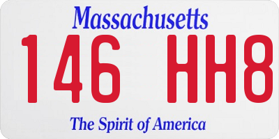 MA license plate 146HH8
