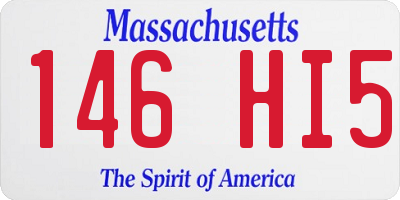 MA license plate 146HI5