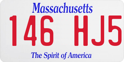 MA license plate 146HJ5