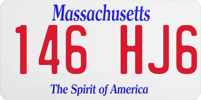 MA license plate 146HJ6