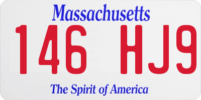 MA license plate 146HJ9