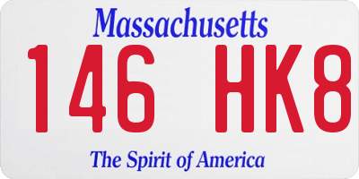 MA license plate 146HK8