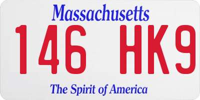 MA license plate 146HK9
