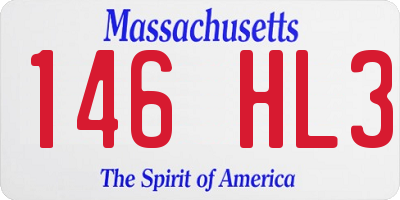 MA license plate 146HL3