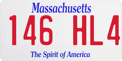 MA license plate 146HL4