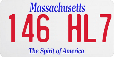 MA license plate 146HL7