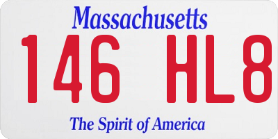 MA license plate 146HL8