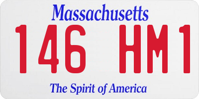 MA license plate 146HM1