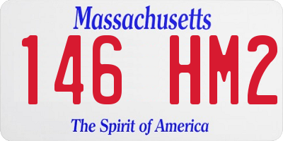 MA license plate 146HM2