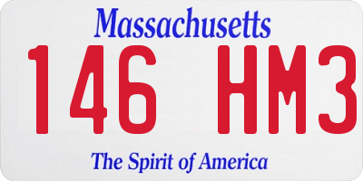 MA license plate 146HM3