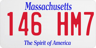 MA license plate 146HM7