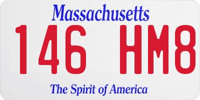 MA license plate 146HM8