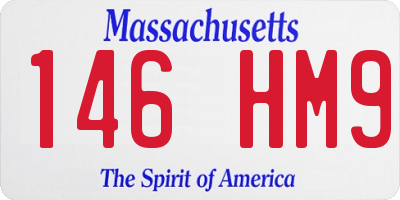 MA license plate 146HM9
