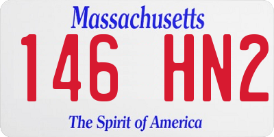 MA license plate 146HN2