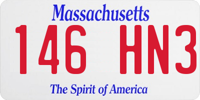 MA license plate 146HN3