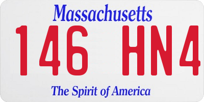 MA license plate 146HN4