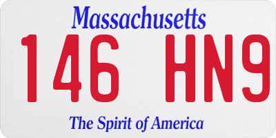 MA license plate 146HN9