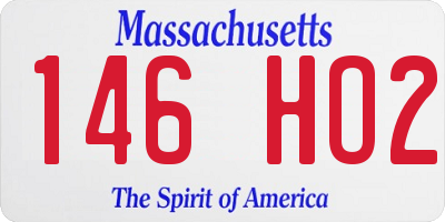 MA license plate 146HO2
