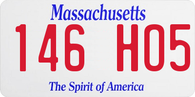 MA license plate 146HO5
