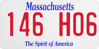 MA license plate 146HO6