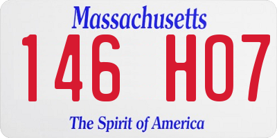 MA license plate 146HO7