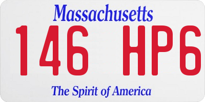 MA license plate 146HP6