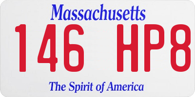 MA license plate 146HP8