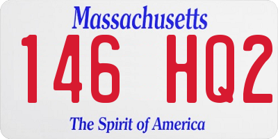 MA license plate 146HQ2