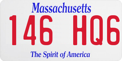 MA license plate 146HQ6