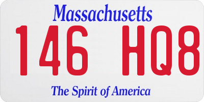 MA license plate 146HQ8