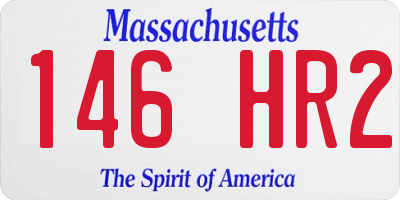 MA license plate 146HR2