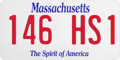 MA license plate 146HS1