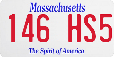 MA license plate 146HS5