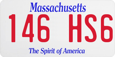 MA license plate 146HS6