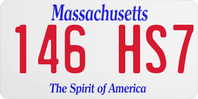 MA license plate 146HS7