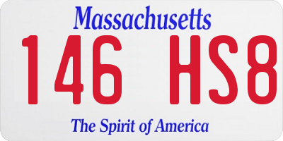 MA license plate 146HS8