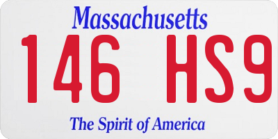 MA license plate 146HS9