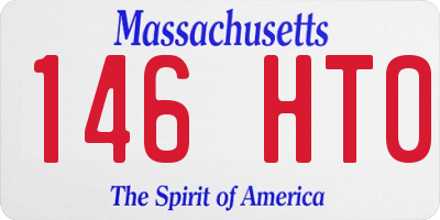 MA license plate 146HT0