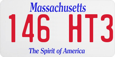 MA license plate 146HT3