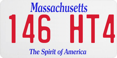 MA license plate 146HT4