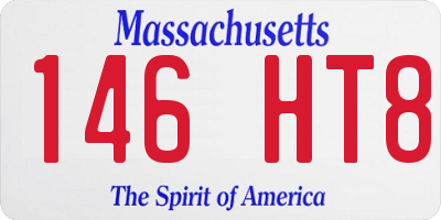 MA license plate 146HT8