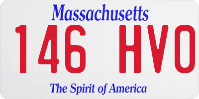 MA license plate 146HV0